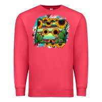 Cardinal Oregon Map Sunflower Cactus Serape Premium Sweatshirt - RanaPortraitStore