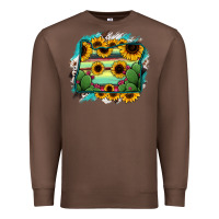 Chestnut Oregon Map Sunflower Cactus Serape Premium Sweatshirt - RanaPortraitStore