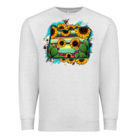 Oatmeal Heather Oregon Map Sunflower Cactus Serape Premium Sweatshirt - RanaPortraitStore