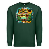Sports Green Oregon Map Sunflower Cactus Serape Premium Sweatshirt - RanaPortraitStore