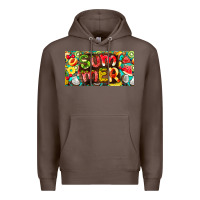 Coffee summer with fruits license plate Premium Hoodie - BarkalooDesign