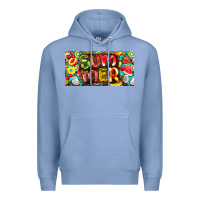 Colony Blue summer with fruits license plate Premium Hoodie - BarkalooDesign