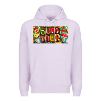 Lilac summer with fruits license plate Premium Hoodie - BarkalooDesign