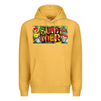 Mustard summer with fruits license plate Premium Hoodie - BarkalooDesign