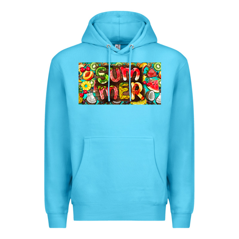 Summer With Fruits License Plate Premium Hoodie by BarkalooDesign | Teevron