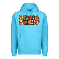 Ocean Blue summer with fruits license plate Premium Hoodie - BarkalooDesign
