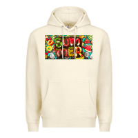 Sandshell summer with fruits license plate Premium Hoodie - BarkalooDesign
