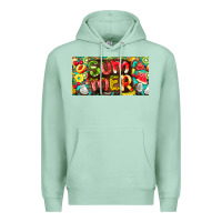 Seafoam summer with fruits license plate Premium Hoodie - BarkalooDesign