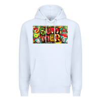 White summer with fruits license plate Premium Hoodie - BarkalooDesign