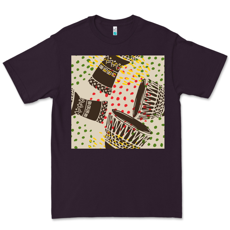 African Drum Seamless Pattern Premium Tee by BundleAndBundleShop | Teevron