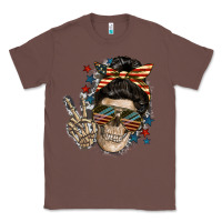 Chestnut American Mother skull Classic Tee - FaDigitalArtStudio