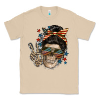 Mushroom American Mother skull Classic Tee - FaDigitalArtStudio