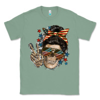 Sage American Mother skull Classic Tee - FaDigitalArtStudio