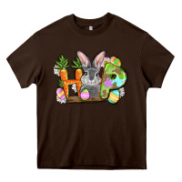 Chocolate Brown hop easter day Heavy Core Tee - FaDigitalArtStudio