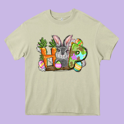 Hop Easter Day Heavy Core Tee Designed By Fadigitalartstudio