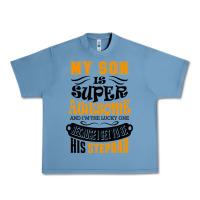 Pebble Blue My Son Is Super Awesome His Stepdad Urban Heavy Tee - artisFamous