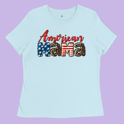 Western American Mama Mother's Day Ladies Tee Designed By Lillyallendesigns