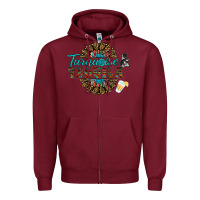 Burgundy turquoise gemstone and taquila Zipper Hoodie - RanaPortraitStore
