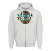Dove Grey turquoise gemstone and taquila Zipper Hoodie - RanaPortraitStore