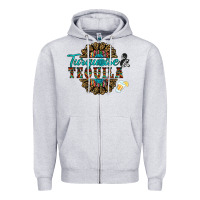 Heather Grey turquoise gemstone and taquila Zipper Hoodie - RanaPortraitStore
