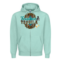 Seafoam turquoise gemstone and taquila Zipper Hoodie - RanaPortraitStore