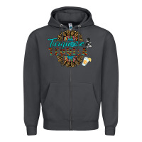 Smoke turquoise gemstone and taquila Zipper Hoodie - RanaPortraitStore