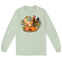 Matcha fall coop animals pumpkin Long Sleeve Tee - Artiststas