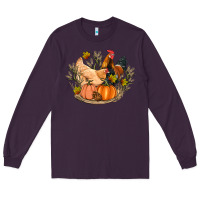 Plum fall coop animals pumpkin Long Sleeve Tee - Artiststas