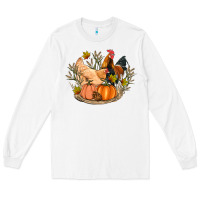 White fall coop animals pumpkin Long Sleeve Tee - Artiststas