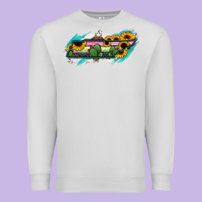 Tennessee Map Sunflower Cactus Serape Premium Sweatshirt Designed By Ranaportraitstore