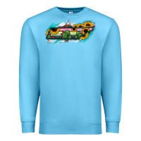 Ocean Blue Tennessee Map Sunflower Cactus Serape Premium Sweatshirt - RanaPortraitStore