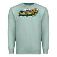 Seafoam Tennessee Map Sunflower Cactus Serape Premium Sweatshirt - RanaPortraitStore