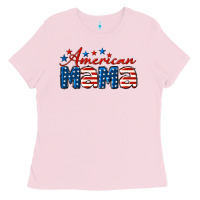 Bubblegum Pink American Mama Mother's Day Ladies Tee - LillyAllenDesigns