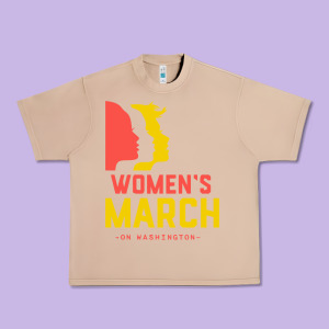 Women March On Washington Urban Heavy Tee Designed By Artisfamous