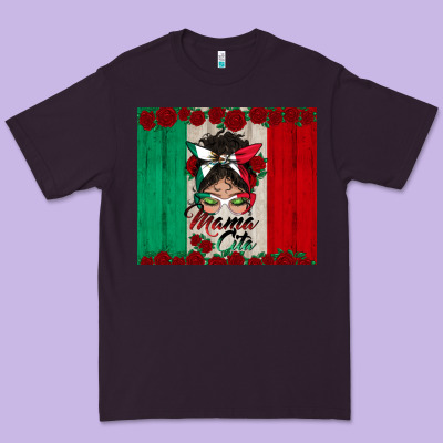 Mexican Messy Bun Mamacita Premium Tee Designed By Bundleandbundleshop