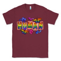 Burgundy Human pride Classic Tee - FaDigitalArtStudio