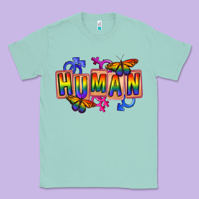 Human Pride Classic Tee Designed By Fadigitalartstudio