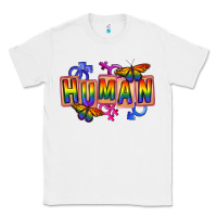 White Human pride Classic Tee - FaDigitalArtStudio