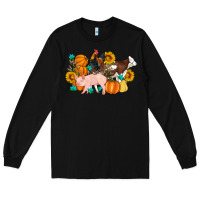 Black Farm Life Fall Pig Cow Rooster Long Sleeve Tee - Artiststas