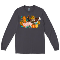 Smoke Farm Life Fall Pig Cow Rooster Long Sleeve Tee - Artiststas