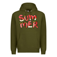 Army Green summer watermelon and strawberry Premium Hoodie - BarkalooDesign