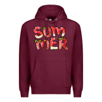 Burgundy summer watermelon and strawberry Premium Hoodie - BarkalooDesign