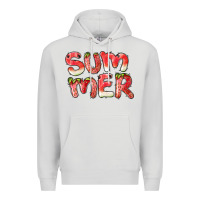Dove Grey summer watermelon and strawberry Premium Hoodie - BarkalooDesign