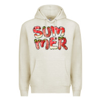 Oatmeal Heather summer watermelon and strawberry Premium Hoodie - BarkalooDesign