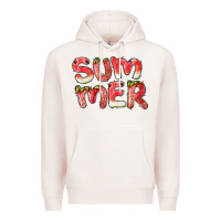 Pale Pink summer watermelon and strawberry Premium Hoodie - BarkalooDesign