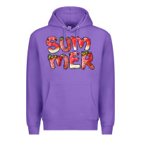 Purple summer watermelon and strawberry Premium Hoodie - BarkalooDesign