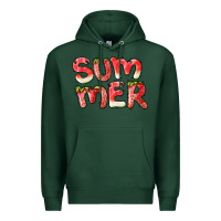 Sports Green summer watermelon and strawberry Premium Hoodie - BarkalooDesign