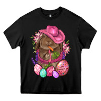 Black Cowboy Rabbit Easter Heavy Core Tee - BundleAndBundleShop