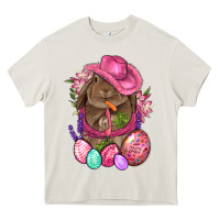Cream Cowboy Rabbit Easter Heavy Core Tee - BundleAndBundleShop