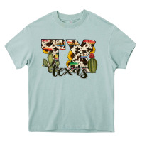 Arona texas state cowhide serape cactus Heavy Core Tee - RanaPortraitStore